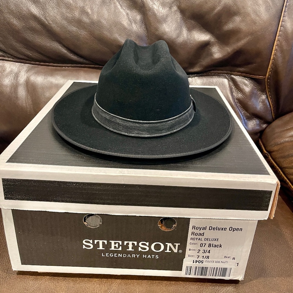 New in Box! STETSON OPEN ROAD ROYAL DELUXE HAT SZ 7-1/8